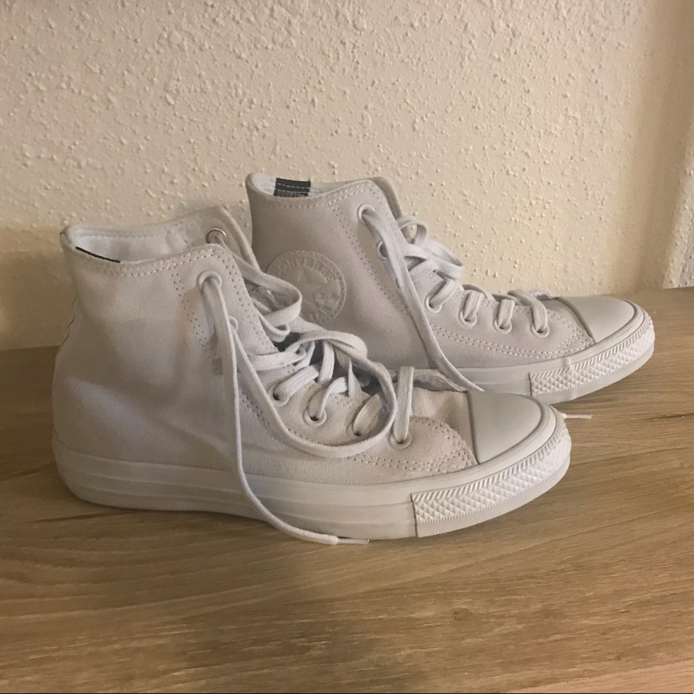 Converse Grey/White Suede Shoes